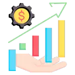 Icono de orientación a resultados en servicios de marketing digital